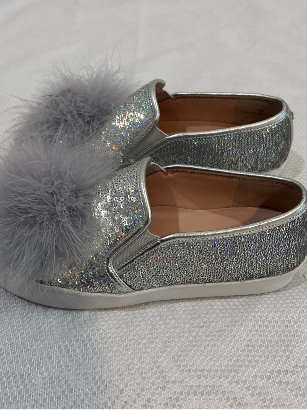 Kate Spade New York Latisa Women Pom Pom Sparkle Glitter Loafer Flat cute - Picture 6 of 9